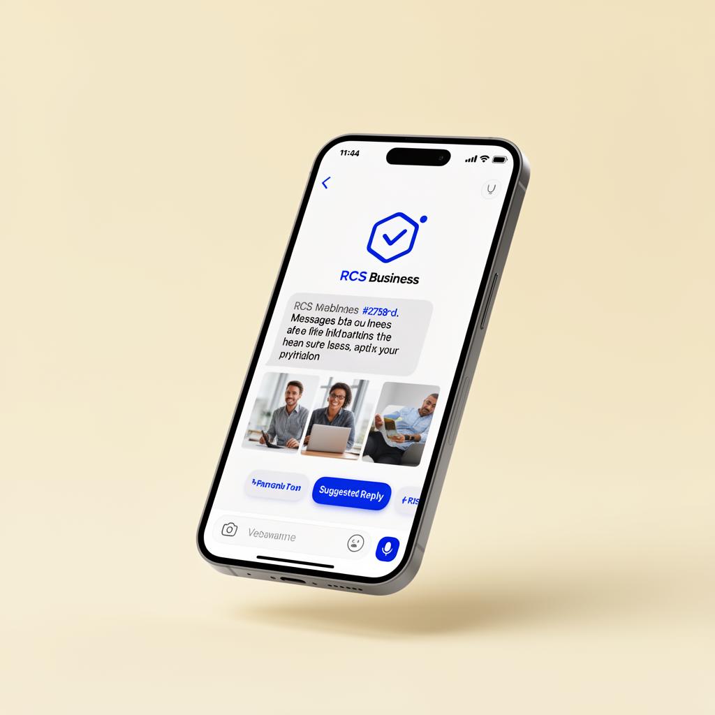A verified RCS Business Message on a smartphone
